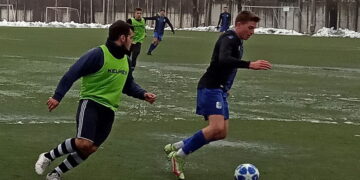 Футбол. Тренировочный матч юношеской команды «Черноморца»