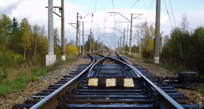 На Одесской железной дороге загорелся ремонтный поезд