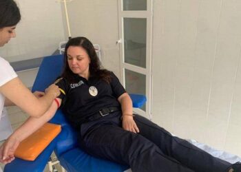 Измаильские полицейские сдали кровь для защитников Украины