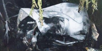 На Волині легковик спалахнув після тарану з деревом, водій не вижив. ФОТО | Кримінальні новини