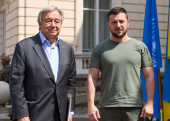 Во Львове Зеленский встретился с генсеком ООН и президентом Турции