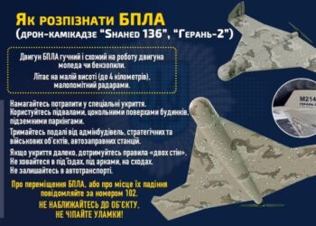 Як розпізнати «Shehed 137» та як діяти при виявленні дрона-камікадзе