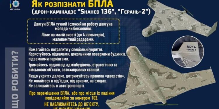Як розпізнати «Shehed 137» та як діяти при виявленні дрона-камікадзе