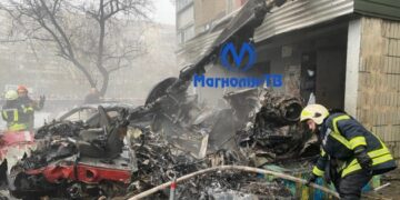Свідків падіння гвинтокрила у Броварах просять звертатися до поліції