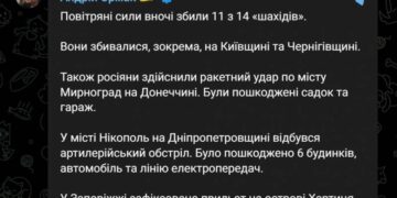 Нічна атака на Україну: тривога у Києві тривала понад п’ять годин, в Запоріжжі є влучання в об’єкт інфраструктури