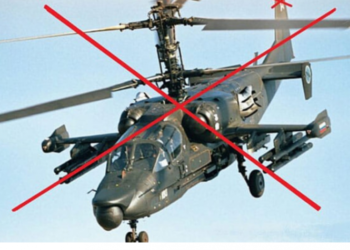 Українські захисники знищили ворожий вертоліт Ка-52