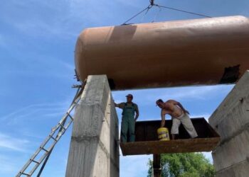 У м. Арциз завершується монтаж водонапірної башти