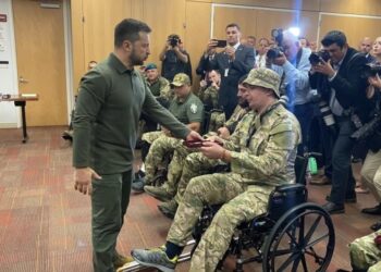 Зеленський відвідав поранених українських бійців у лікарні Нью-Йорка