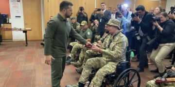 Зеленський відвідав поранених українських бійців у лікарні Нью-Йорка