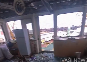 Ракетний удар на Одещині: в мережі опублікували відео наслідків атаки на цивільне судно