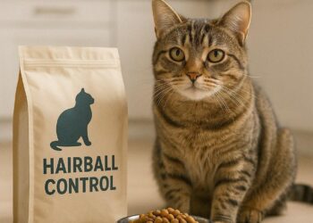 кот и шерстевыводящий корм для котов