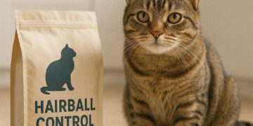 кот и шерстевыводящий корм для котов