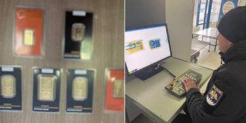 Пасажир рейсового автобуса намагався провезти через КПП «Паланка» шість злитків золота