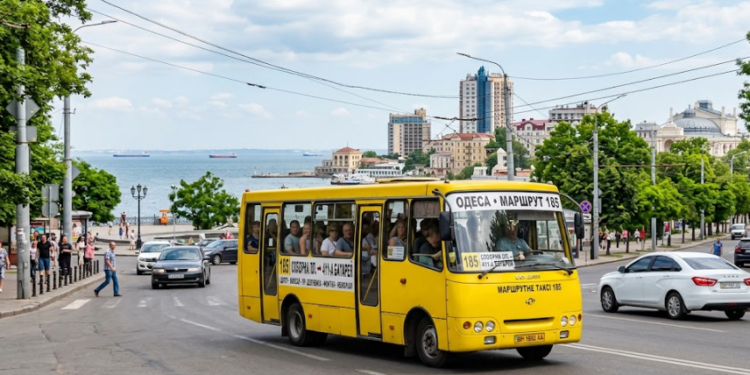 185 маршутка - как идет по Одессе