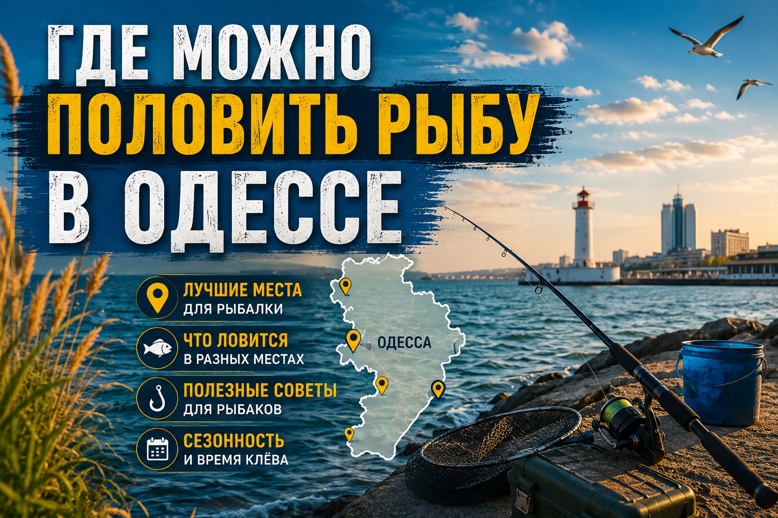 Где ловить рыбу в Одессе