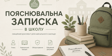 Пояснювальна записка в школу