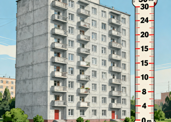 Высота 9 этажного дома
