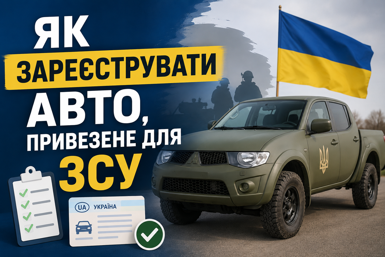 Як зарееструвати авто для ЗСУ