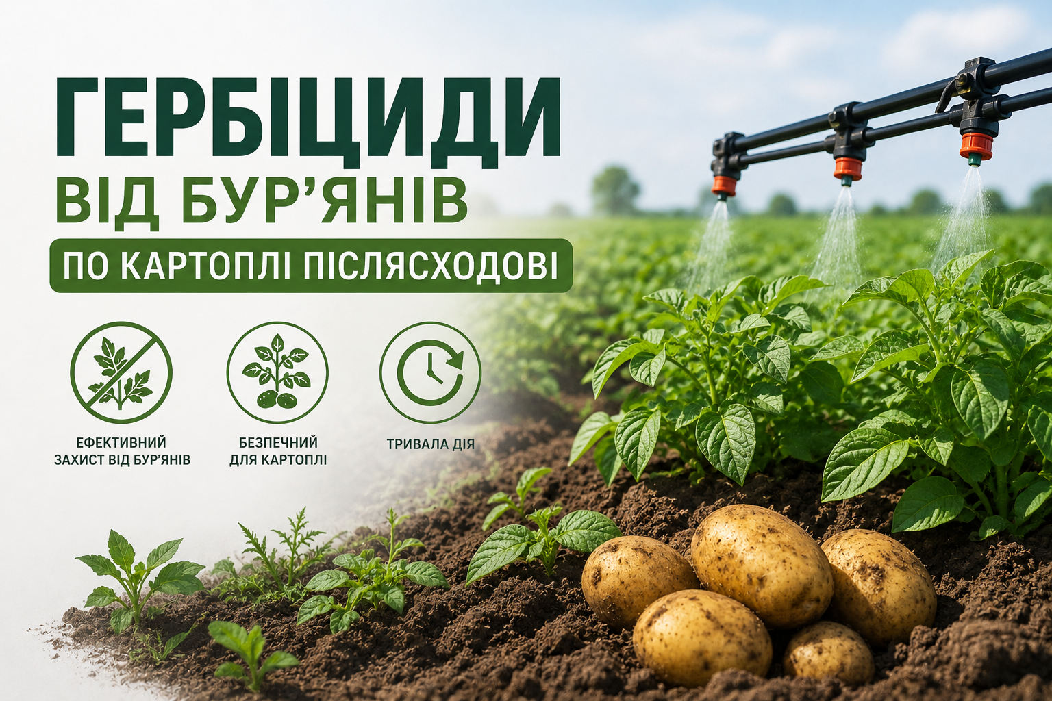 Повний гайд по післясходових гербіцидах для картоплі