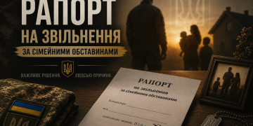Рапорт на звільнення за сімейними обставинами