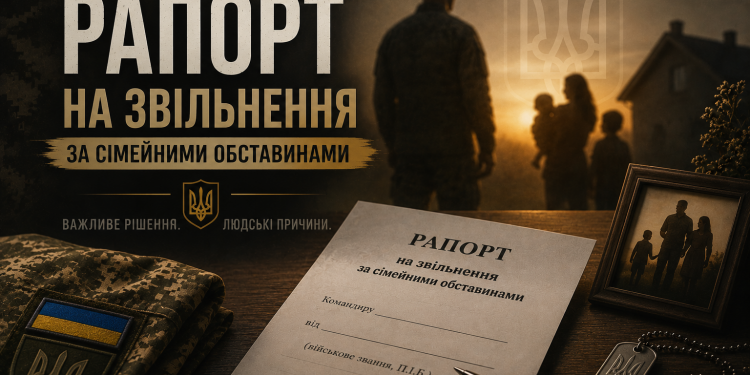 Рапорт на звільнення за сімейними обставинами