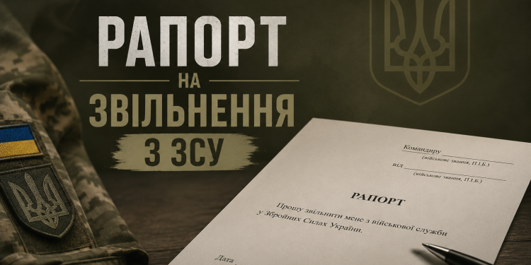Рапорт на звільненя з ЗСУ
