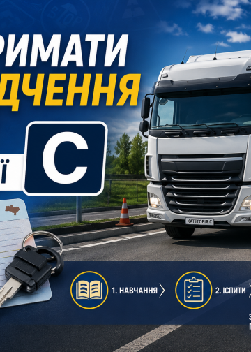 Як отримати водійське посвідчення категорії C