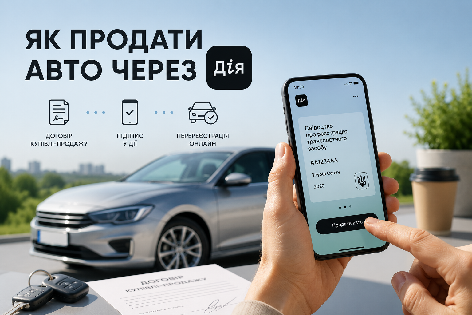Як продати авто через дію