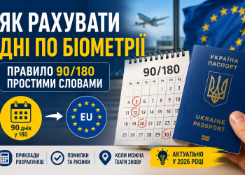 Як рахувати дні по біометрії у 2026 році: правило 90/180 простими словами (мій досвід і реальні кейси)